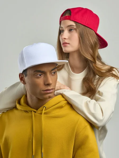 Cappellino rap e snapback in materiale riciclato personalizzabile Atlantis Snap Five-S