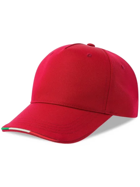 cappello-con-visiera-corta-stile-baseball-a-5-pannelli-atlantis-recy-five-italia-red-15.webp