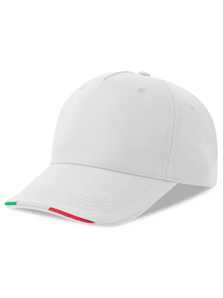cappello-con-visiera-corta-stile-baseball-a-5-pannelli-atlantis-recy-five-italia-white-12.webp