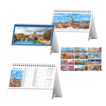 Calendario Illustrato da Tavolo ROMA