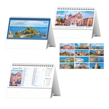 Calendario Illustrato da Tavolo SICILIA