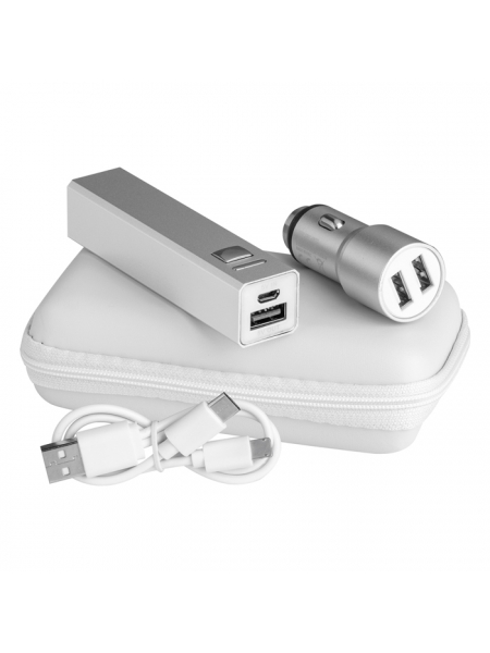 Kit power bank - set ricarica 2200 mAh con custodia