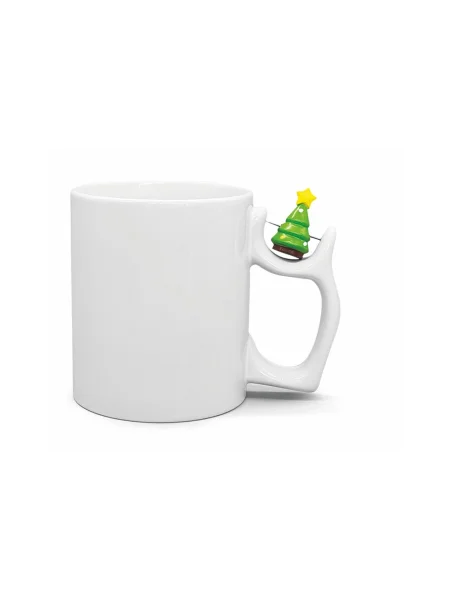 Tazze natalizie economiche in ceramica Tree da 330 ml