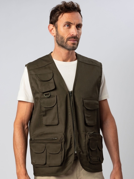 Gilet da lavoro personalizzabile Black Spider Gilet Reporter