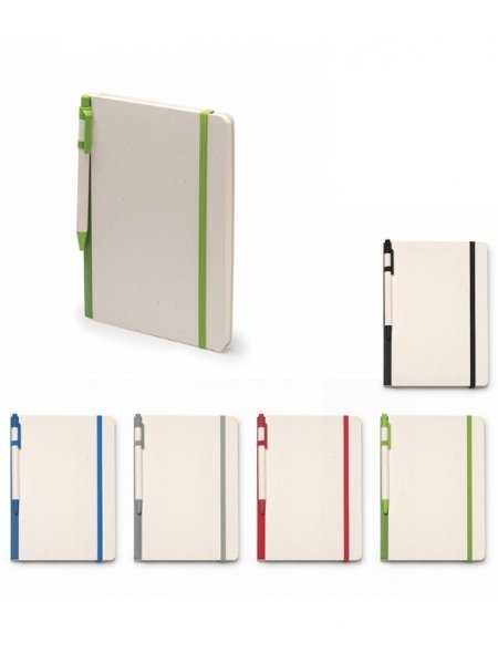 Taccuino A5 con elastico e penna personalizzabile Lelio