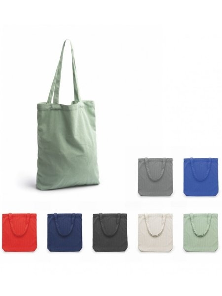 Shopper in velluto a coste personalizzabile Kira
