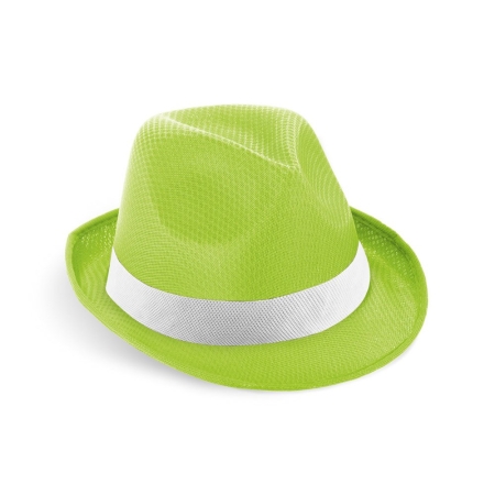 Cappello in PP con nastro in poliestere bianco Manolo Poli
