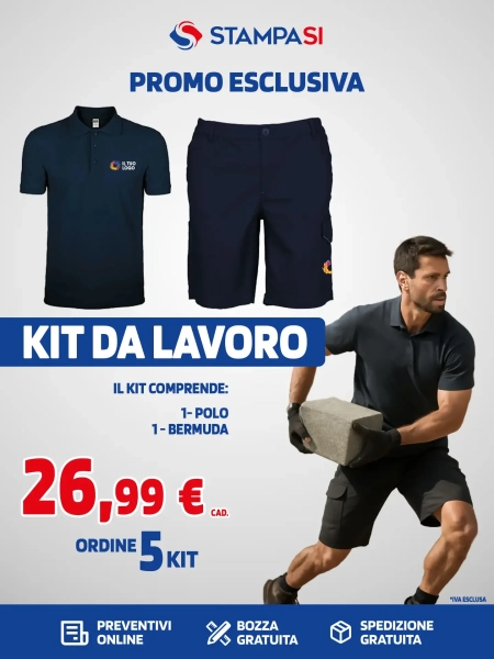 Kit da lavoro Polo e Bermuda personalizzabile