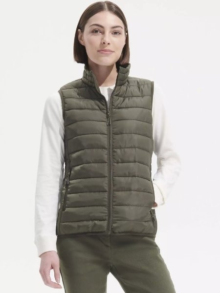 Gilet imbottito donna personalizzabile Sol's Stream Bw Women