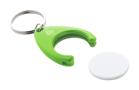 Portachiavi con gettone carrello spesa in plastica riciclata Neppy