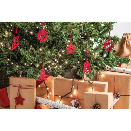 Set di 5 decorazioni natalizie in feltro JUBANY