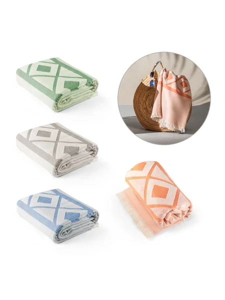 Telo multifunzionale e da bagno in cotone e cotone riciclato (350g/m²) MALEK.