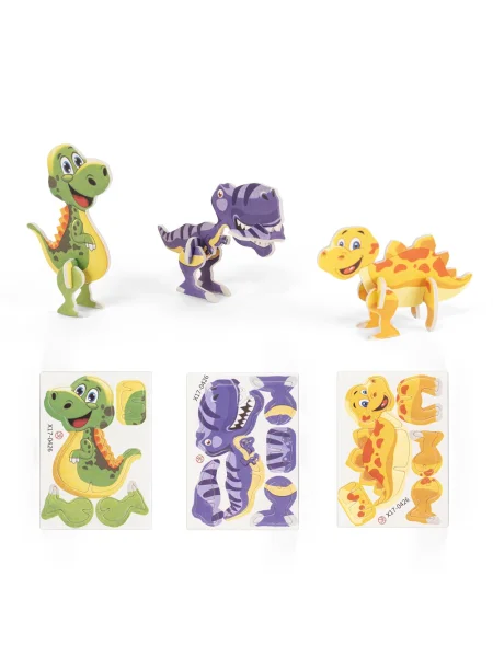 Puzzle 3D in carta ed EVA a forma di dinosauro DINOSAURUS