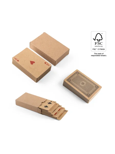 Mazzo di 54 carte classiche in carta kraf certificata FSC™ FISCHER.