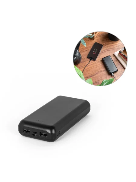 Power bank 20'000 mAh in ABS riciclato LEAKEY 20