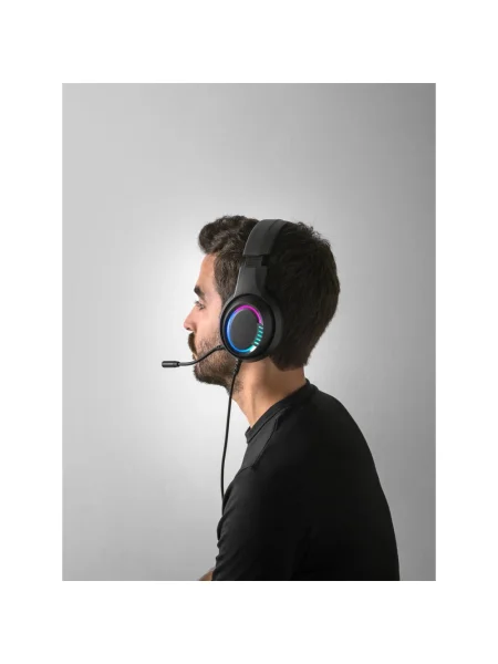 Cuffie in ABS con cavo da 2 m microfono e luci LED RGB Thorne Headset RGB