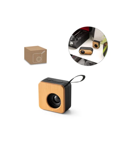 Altoparlante portatile da 3W in bambù e ABS riciclato MAYER