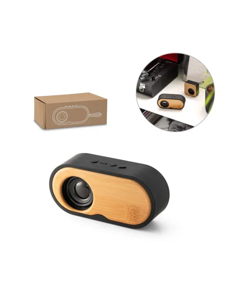 Altoparlante portatile da 3W in bambù e ABS riciclato TILLY