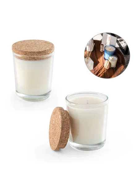 Candela aromatica in una coppa di vetro con coperchio in sughero 80 g ZEN 80