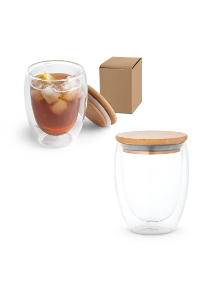Bicchiere da viaggio in vetro borosilicato 350 ml ECUADOR L