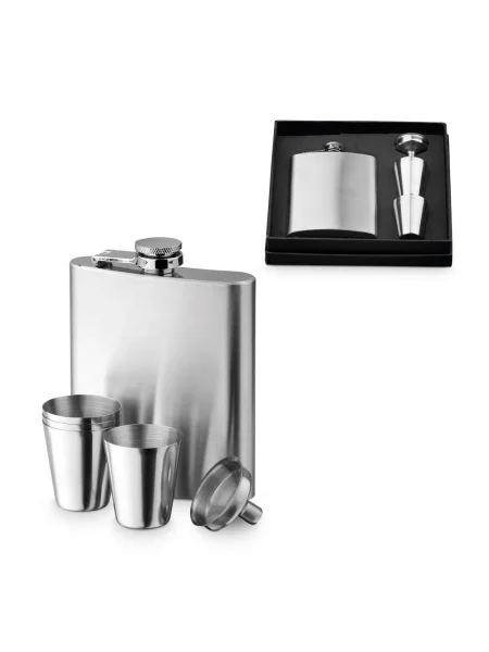 Set bottiglia e bicchieri in acciaio inossidabile 200 ml NOVAK
