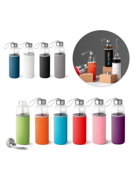 Borraccia sportiva in vetro e acciaio inossidabile 520 ml RAISE