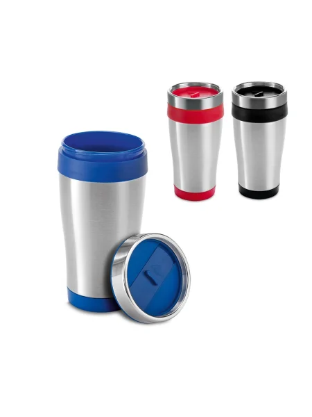 Bicchiere da viaggio in acciaio inox e PP 420 ml BATUM