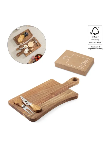 Tagliere per formaggi in legno di acacia CASSIA