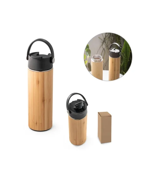 Borraccia termica in bambù e acciaio inox 440 ml LAVER