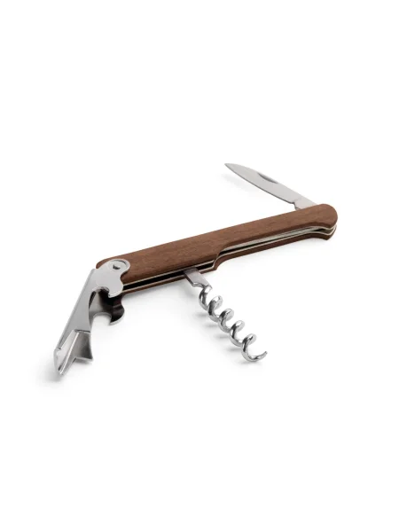 Cavatappi in legno personalizzabile con apribottiglie CARIN