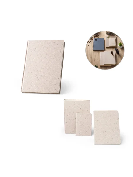 Block notes A5 con copertina in materia organica degli elefanti (80%) ORGANIC RIGID