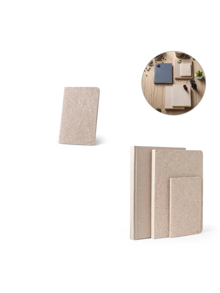 Block notes A6 con copertina flessibile in scarti delle foglie di té (65%) TEAPAD SOFT