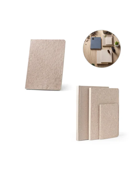 Block notes A5 con copertina rigida in scarti della foglie di té (65%)