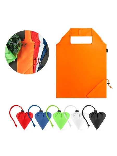 Shopper pieghevole in 190T poliestere riciclato (100% rPET) BEIRA
