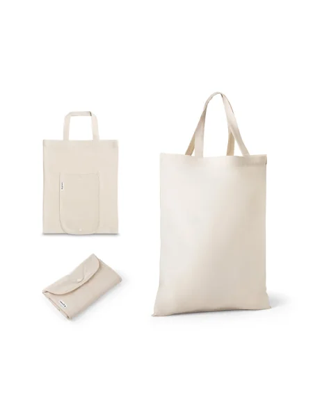 Borsa pieghevole in cotone e poliestere riciclati (140 g/m²) BEIRUT