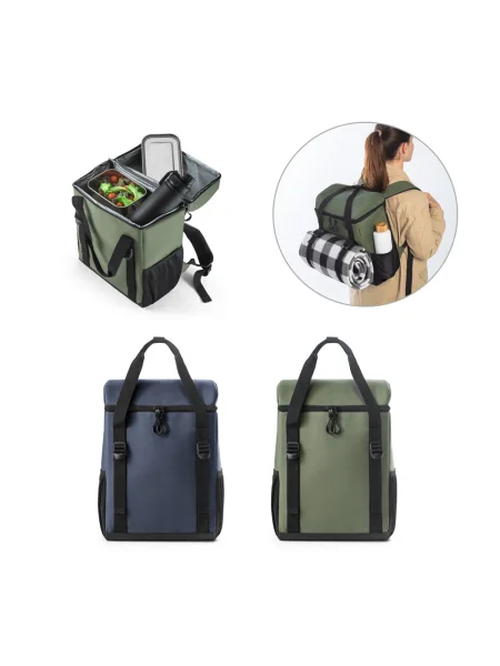 Zaino termico imbottito in poliestere riciclato 600D ripstop 16 L ROMA L