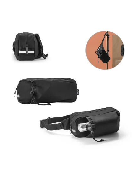 Marsupio in  poliestere riciclato con elementi riflettenti DELFOS POUCH