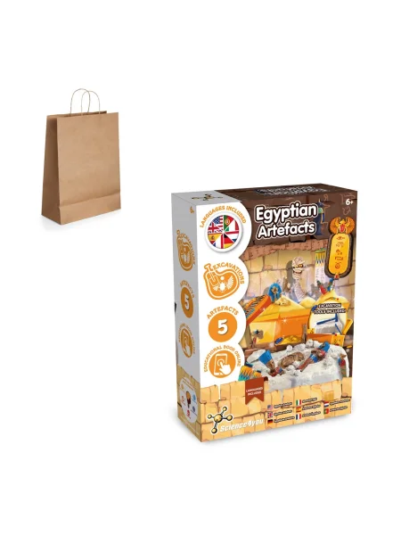 Gioco educativo Scavi dell'Antico Egitto sacchetto in carta kraft Ancient Egypt Excavation Kit III.