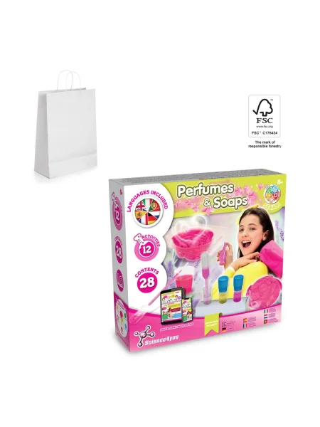 Gioco educativo con un sacchetto in carta kraft realizzato con materiale certificato FSC™