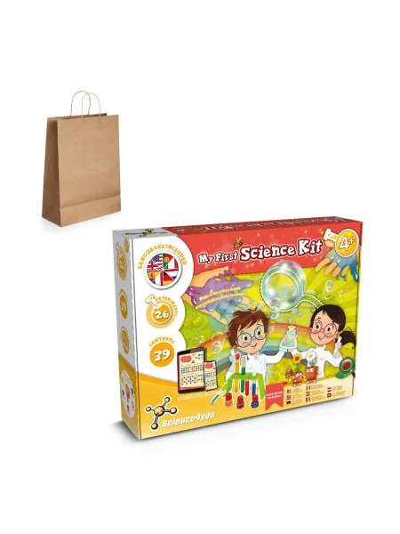 Giocattolo educativo sacchetto regalo in carta kraft (115 g/m²) My First Science Kit III.