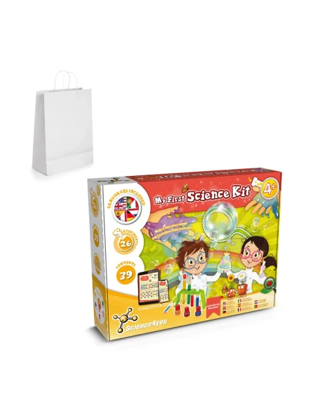 Giocattolo educativo fornito con un sacchetto regalo in carta kraft (100 g/m²) My First Science Kit II.