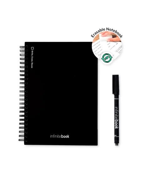 Set con quaderno con copertina rigida e spirale e kit di pulizia STARTER KIT INFINITEBOOK