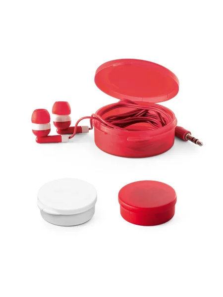 Auricolari audio in plastica con custodia in plastica