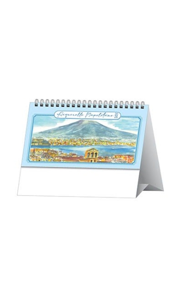 Calendario da tavolo personalizzato Acquerello Napoletano 14,5 x 19 cm