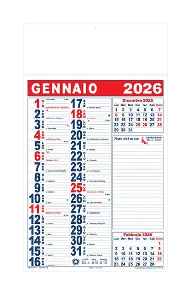 Calendario olandese personalizzato Notes 31 x 53 cm