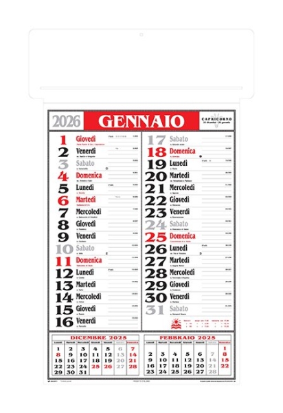 Calendario olandese personalizzato Passafoglio Maxi 39 x 61