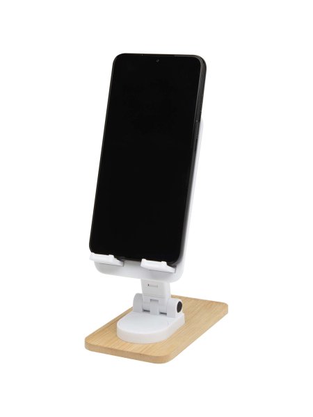 Supporto per telefono da tavolo in plastica riciclata in bambù Alfirk