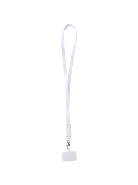 Lanyard per smartphone in plastica riciclata con cavo integrato Franz