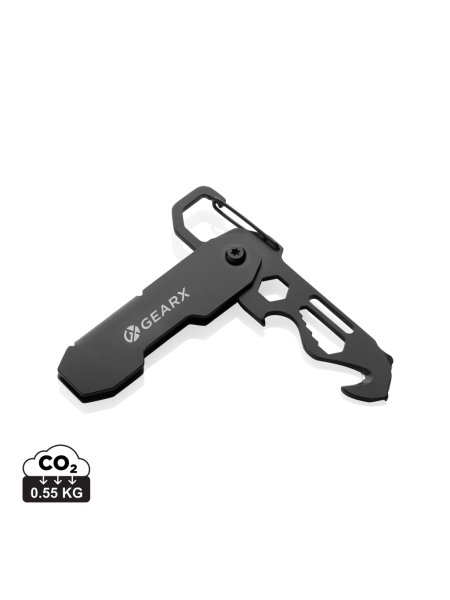 Multiutensile pieghevole EDC Gear X con moschettone