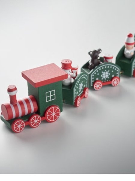 Treno di Natale in legno personalizzabile Juna